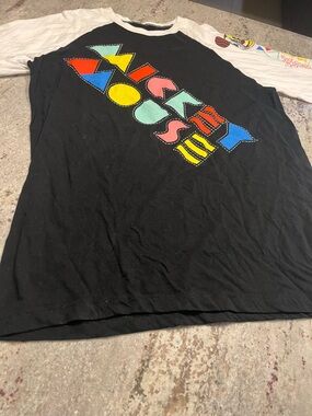 Disney Parks Black and White Logo Tee Size Large